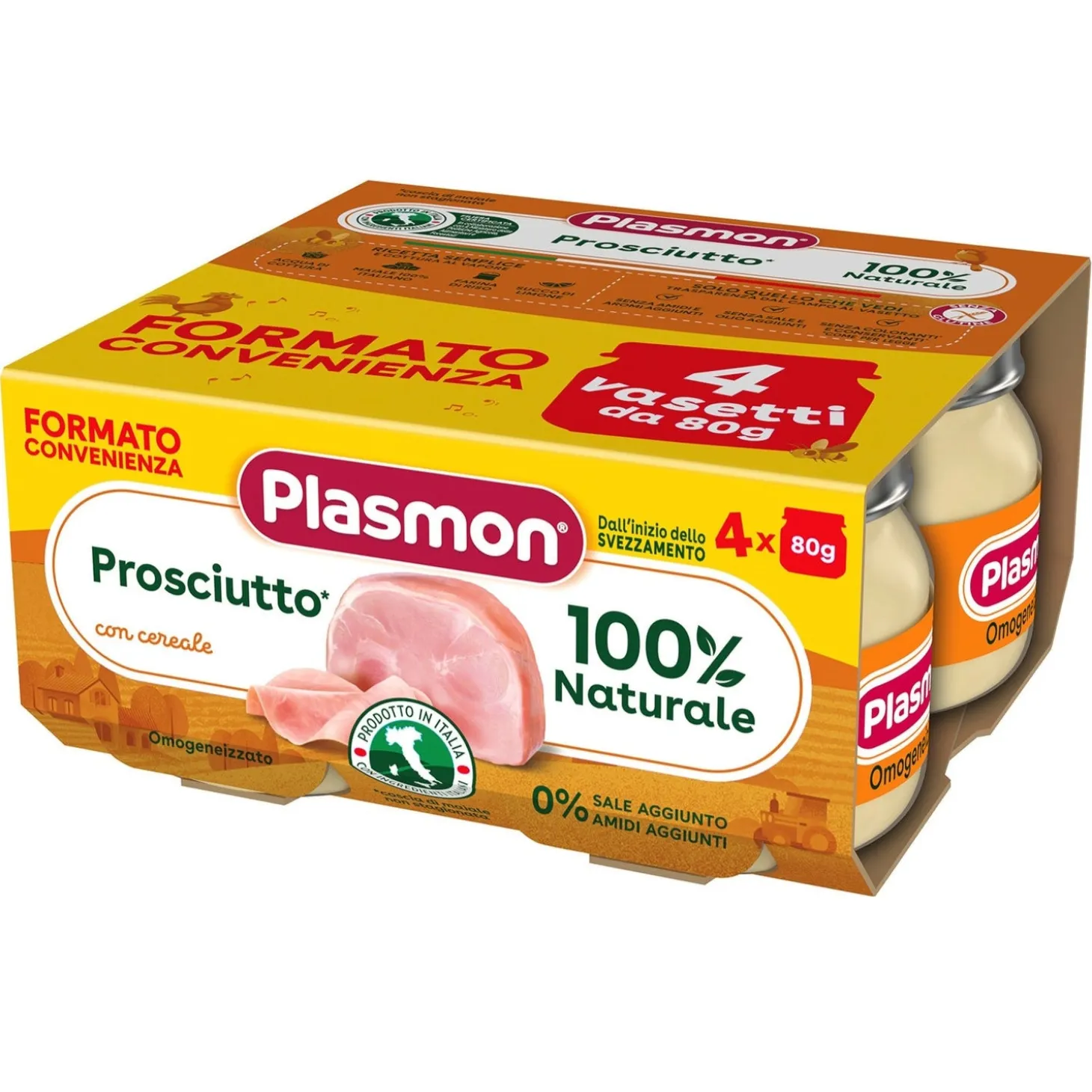 Omogeneizzato Carne Prosciutto: Confezione 4x80 gr