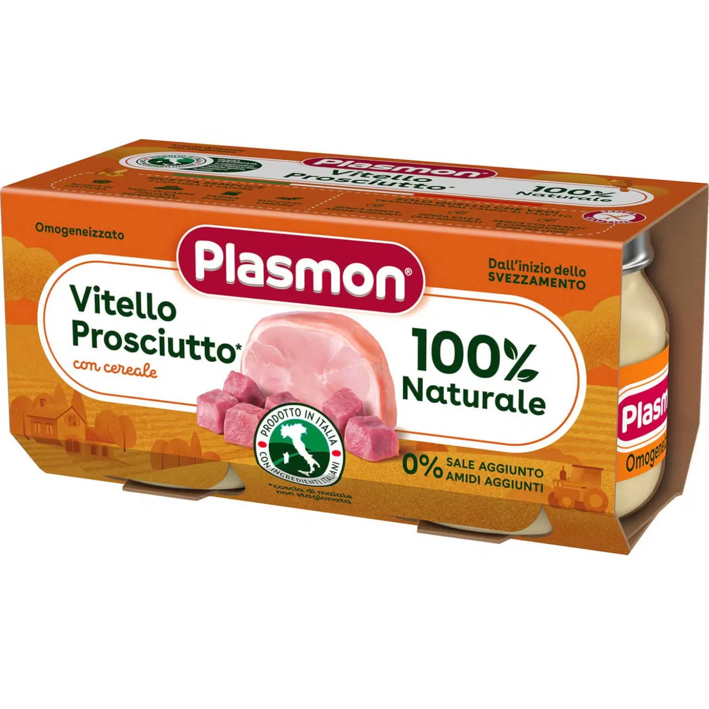 Omogeneizzato Carne Vitello Prosciutto: Confezione 2x80 gr