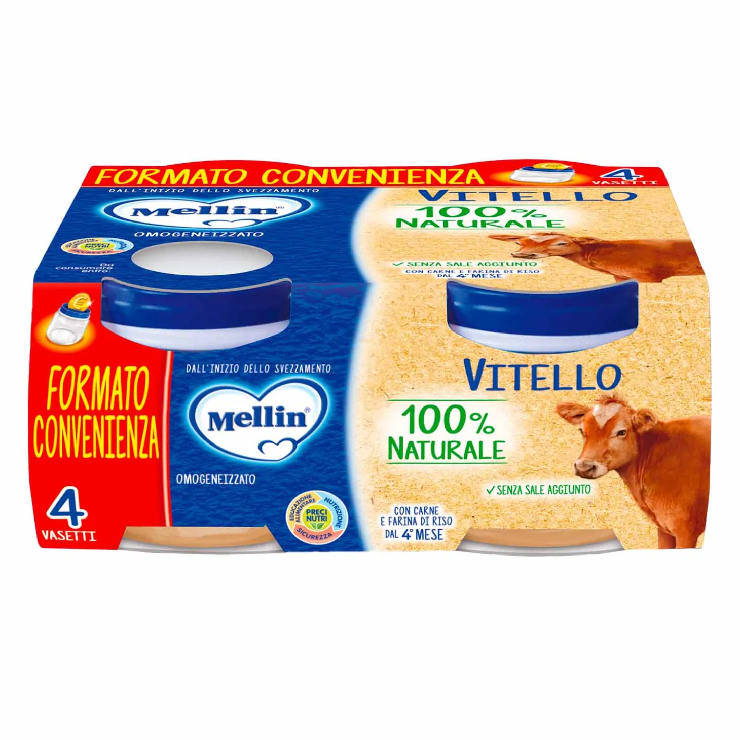 Omogeneizzato Carne Vitello: Confezione 4x80 gr