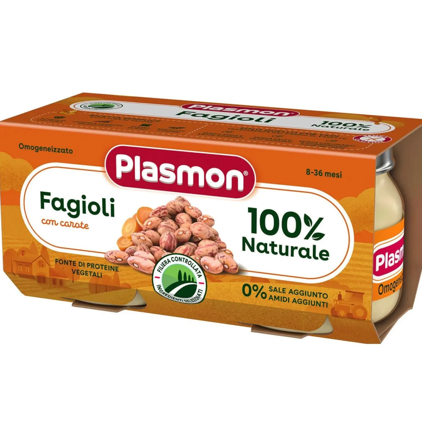 Omogeneizzato Fagioli Borlotti: Confezione 2x80 gr