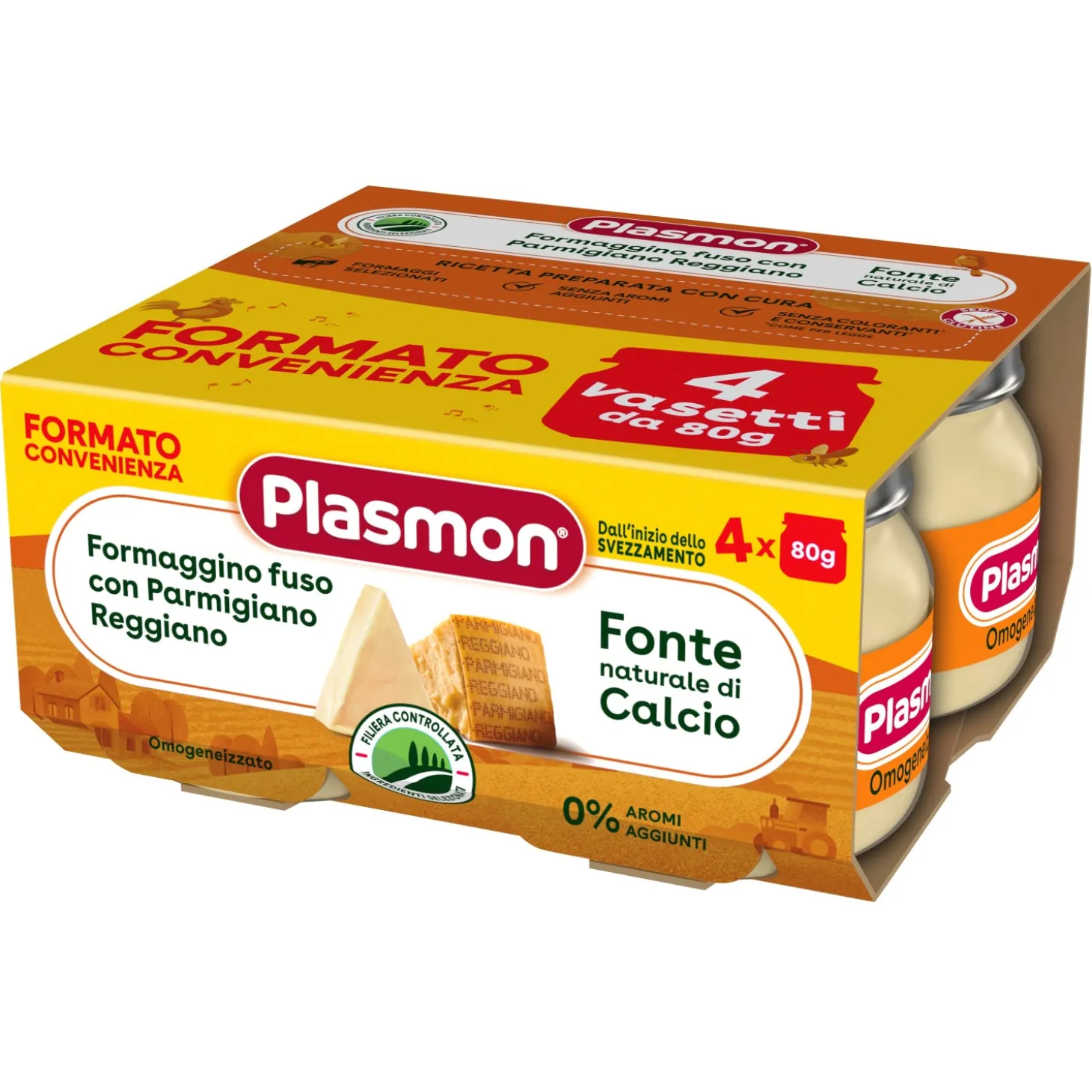 Omogeneizzato Formaggino Parmigiano: Confezione 4 x 80 gr