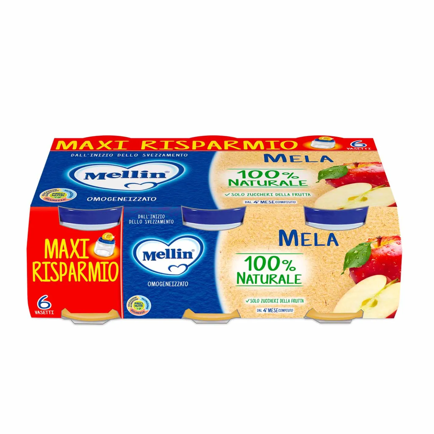 Omogeneizzato Frutta Mela 6x100 gr
