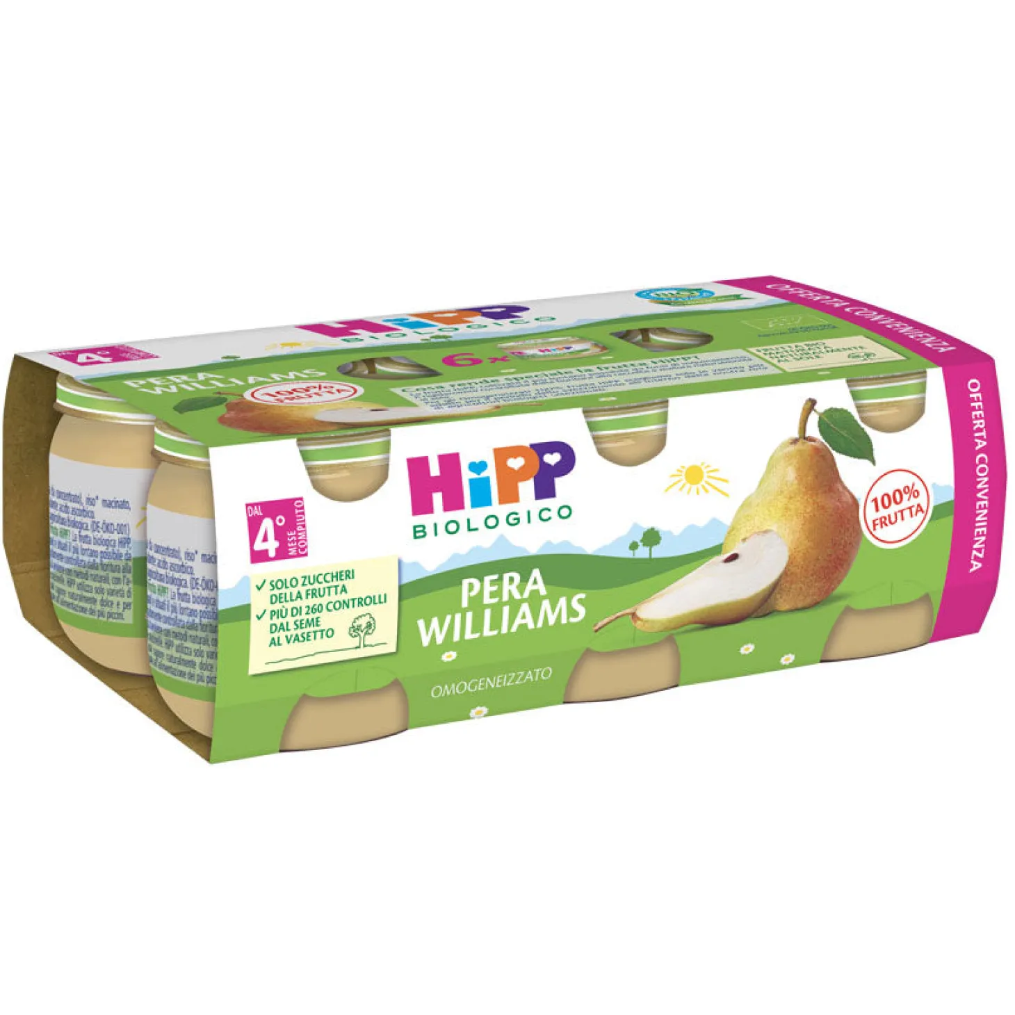 Omogeneizzato Frutta Pera Williams Multipack: Confezione 6x80 gr