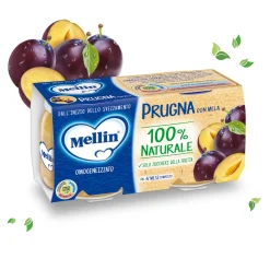 Omogeneizzato Prugna con Mela: Confezione 2x100 gr