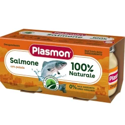 Omogeneizzato Salmone Verdure: Confezione 2x80 gr