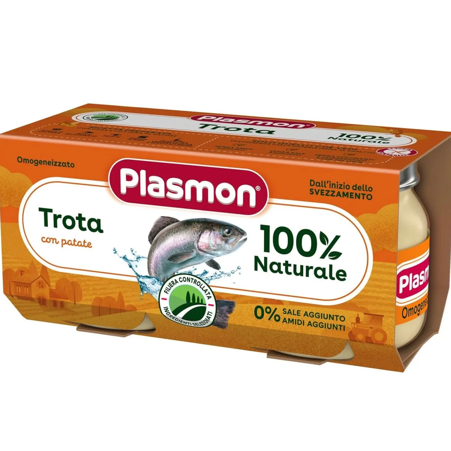 Omogeneizzato Trota Verdure: Confezione 2x80 gr