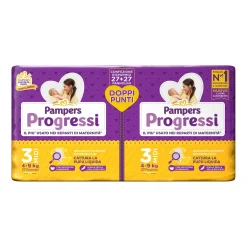Pannolini Progressi Pacco Doppio Taglia 3 Midi 54pz