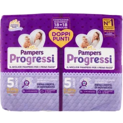 Pannolini Progressi Pacco Doppio Taglia 5 Junior 36pz