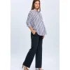 Pantaloni Premaman Blu Scuro a Gamba Larga