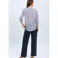 Pantaloni Premaman Blu Scuro a Gamba Larga