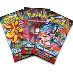 Pokemon Blister 3 Bustine + 1 Card Caos Nascente