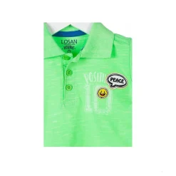 Polo Verde a Manica Corta Baby Bimbo