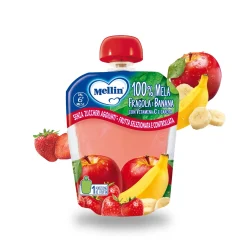 Pouch Mela Fragola Banana: Confezione 90 gr