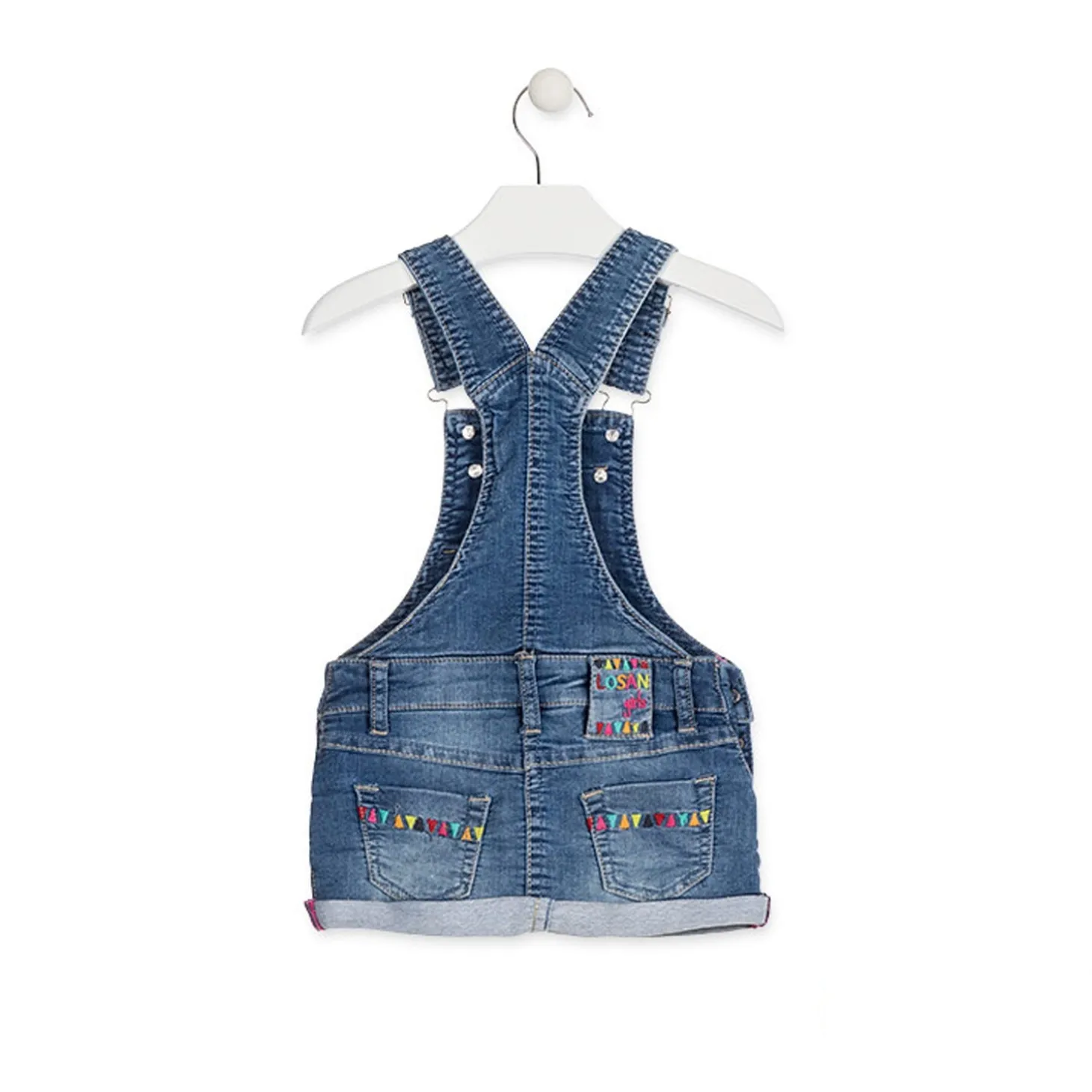 Salopette di Jeans Stile Etnico Bambina Junior