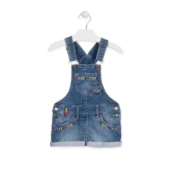 Salopette di Jeans Stile Etnico Bambina Junior