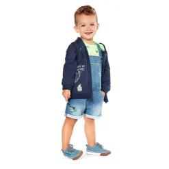 Salopette in Felpa effetto Jeans Baby Bambino