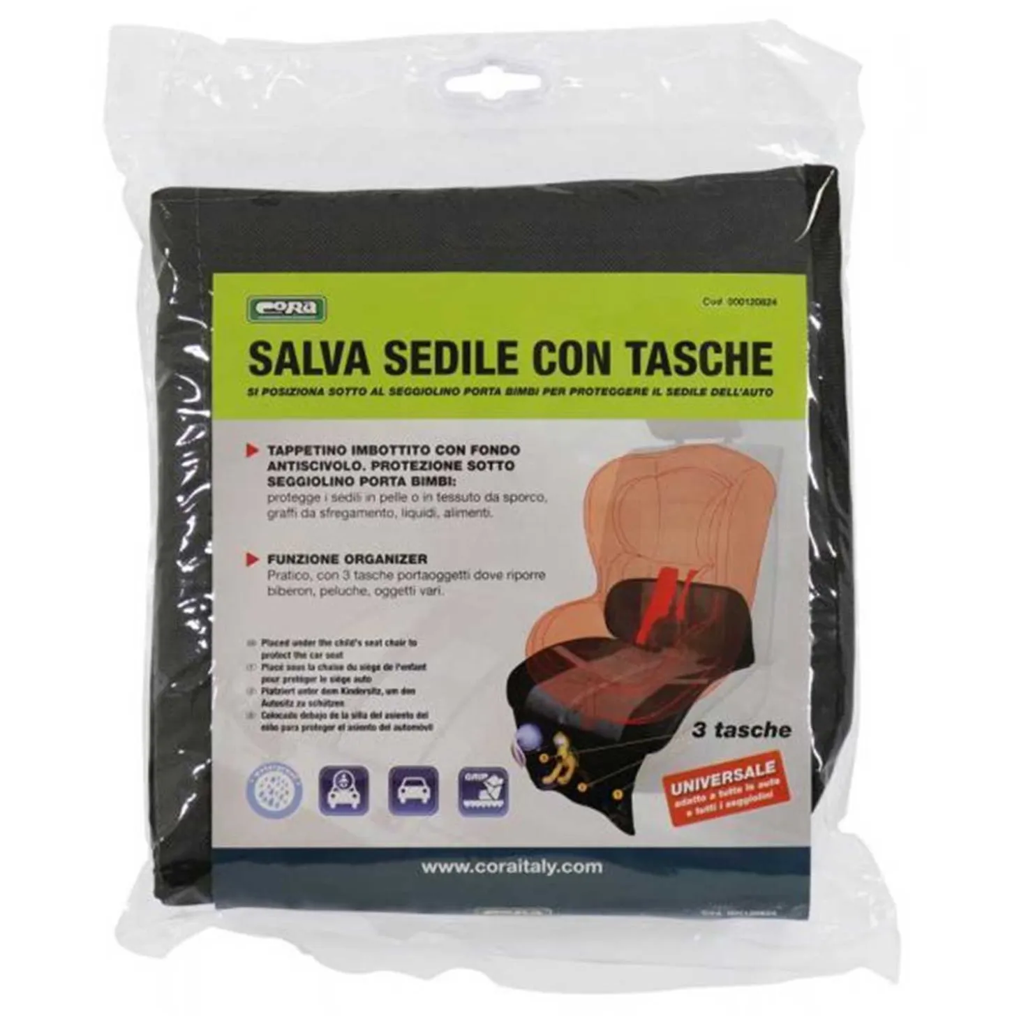 Salva Sedile Per Seggiolini Con Tasca Portaoggetti