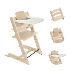Sedia Tripp Trapp in Rovere + Baby Set² + Vassoio