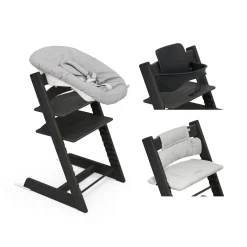 Sedia Tripp Trapp in Rovere + Baby Set² + Newborn Set + Cuscino