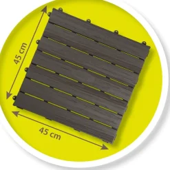 Set Di 6 Pannelli 45 X 45 Cm Per Pavimento Casette