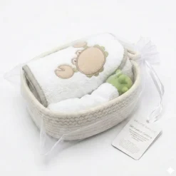 Set 4 Pz Cesta + Accappatoio + Manopola + Granchio