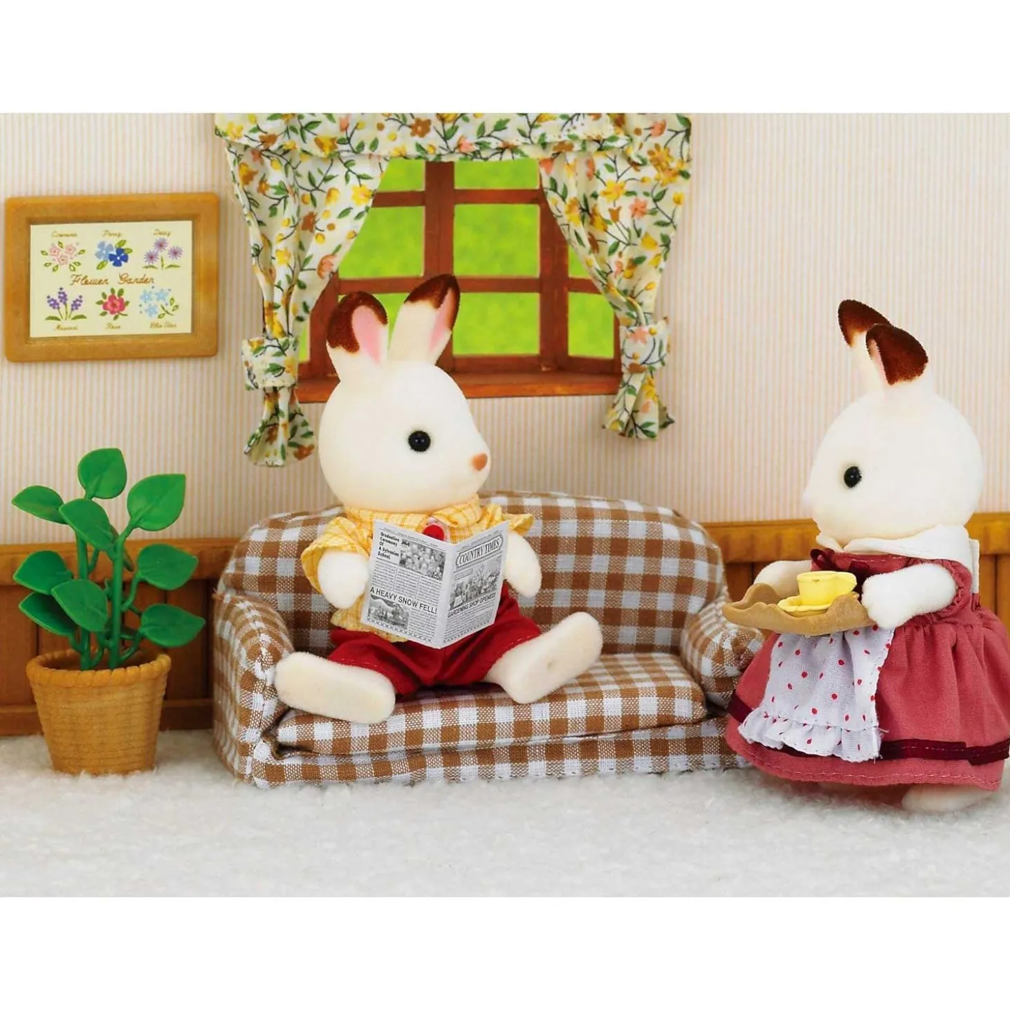 Sylvanian Families: Papà Coniglio Cioccolato E Divano