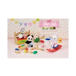 Sylvanian Families: Scatola Dei Giochi Per Bebè Coniglio Neve E Bebè Panda