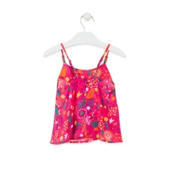 Top Fucsia in Stile Etnico Bambina Junior