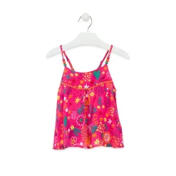 Top Fucsia in Stile Etnico Bambina Junior