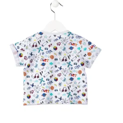 T shirt Baby Bimbo Manica Corta Stampe Colore Bianco