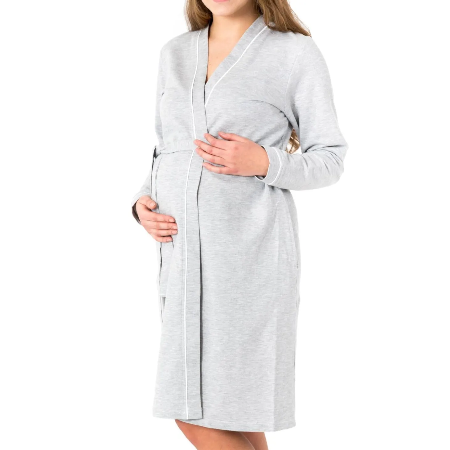 Vestaglia Kimono In Cotone Melange