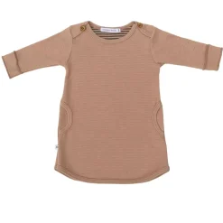 Vestito a Maniche Lunghe in Fibra di Bamboo Rosa
