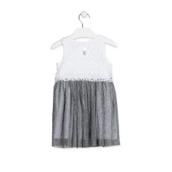 Vestito con Gonna Argento Bambina Junior