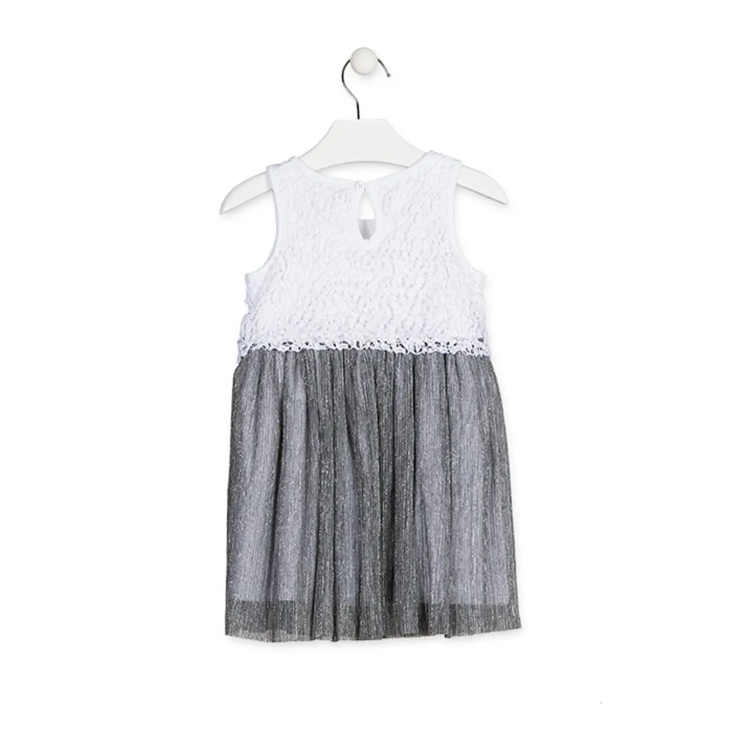 Vestito con Gonna Argento Bambina Junior
