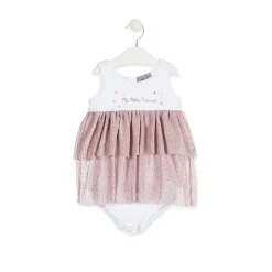 Vestito con Mutandina in Tulle Rosa Baby Bambina