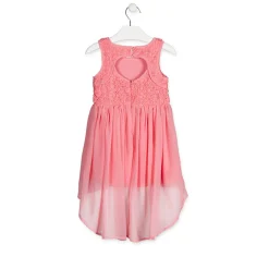Vestito Elegante Rosa Corallo Bambina Junior