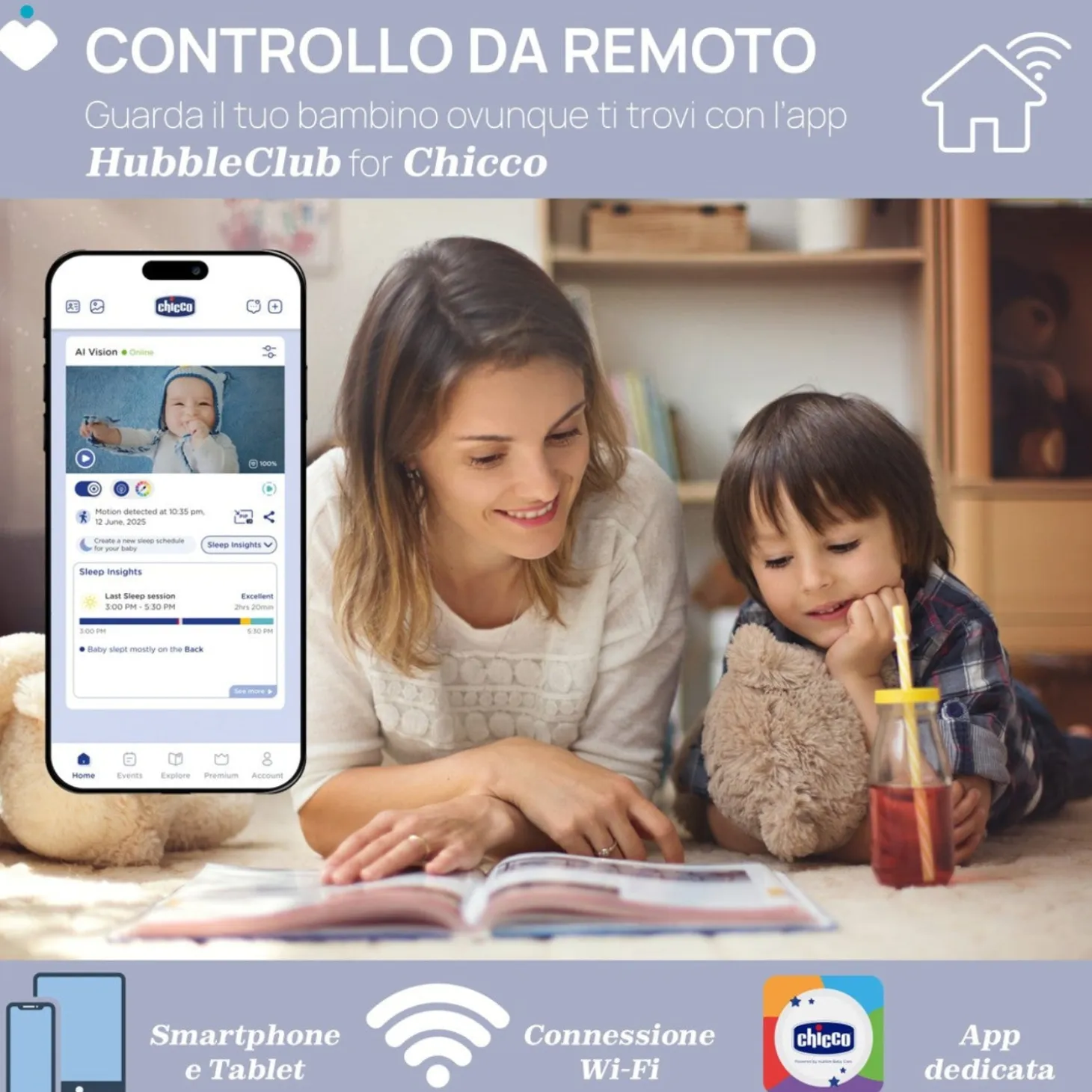 Video Baby Monitor Wi Fi Smart AI