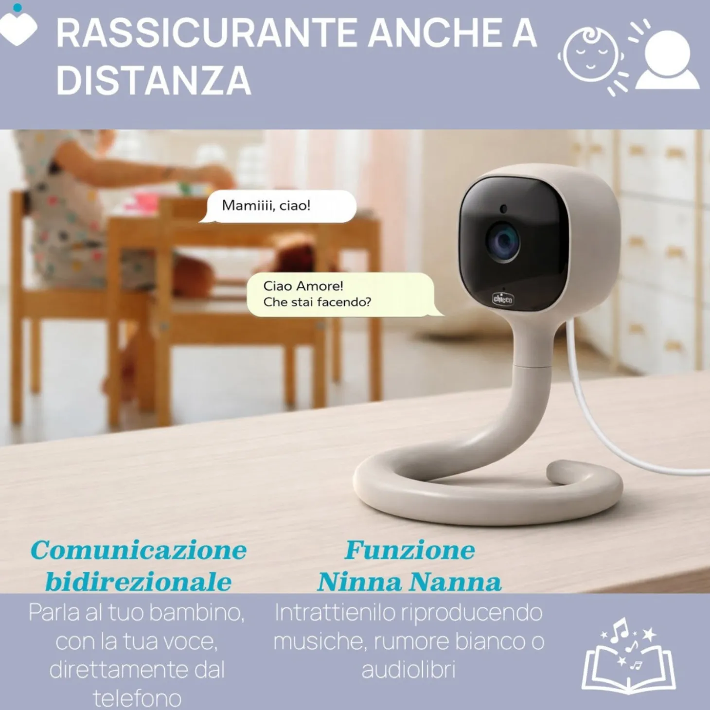 Video Baby Monitor Wi Fi Smart AI