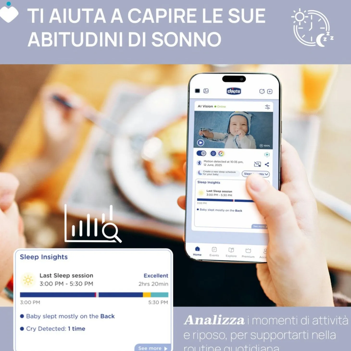 Video Baby Monitor Wi Fi Smart AI
